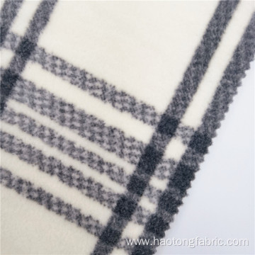 100% Polyester Checked Printed Polar Fleece Clothes Fabric